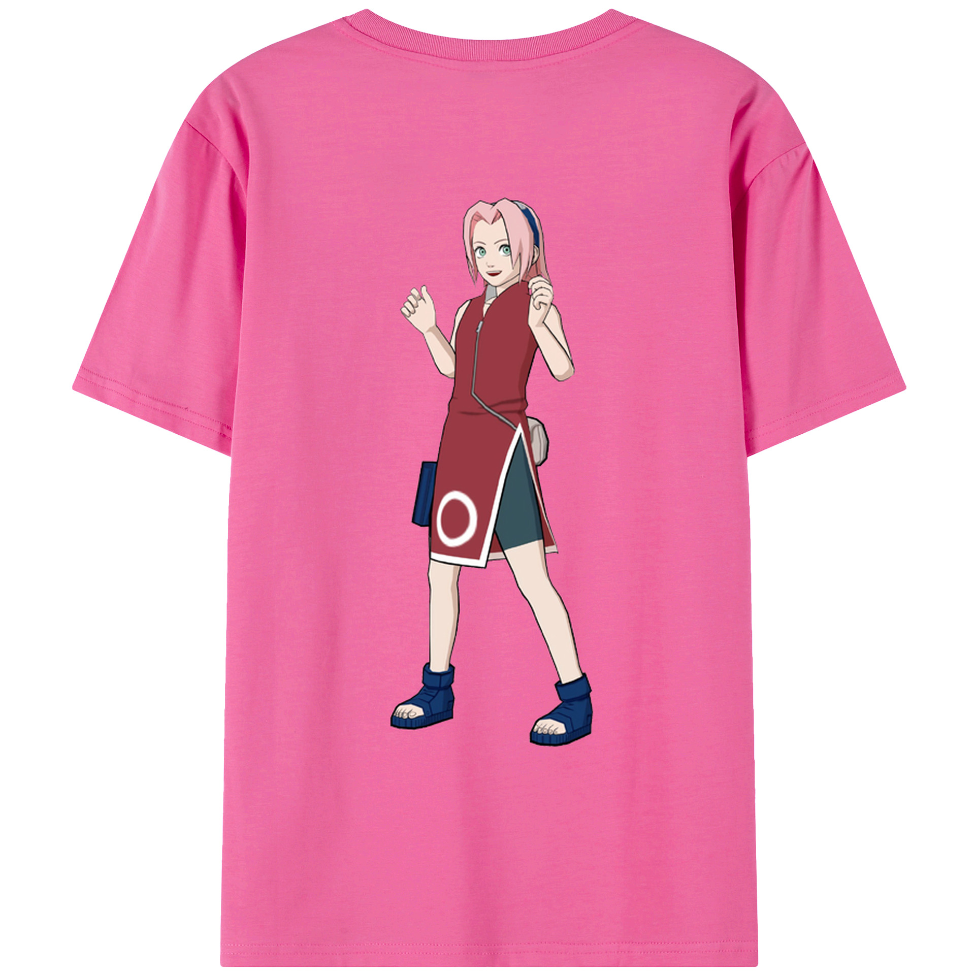 （画像用） NARUTO -ナルト- 春野サクラ Haruno Sakura レディース半袖Tシャツ(バックプリント)